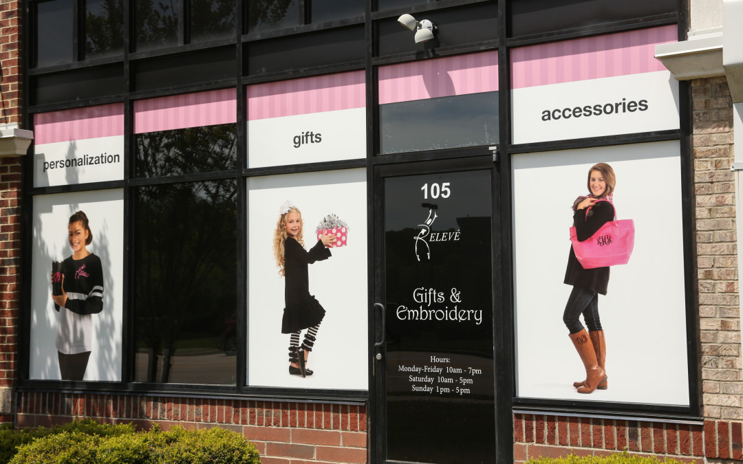 Custom Photos for Displays in Relevé Dancewear’s Building Windows