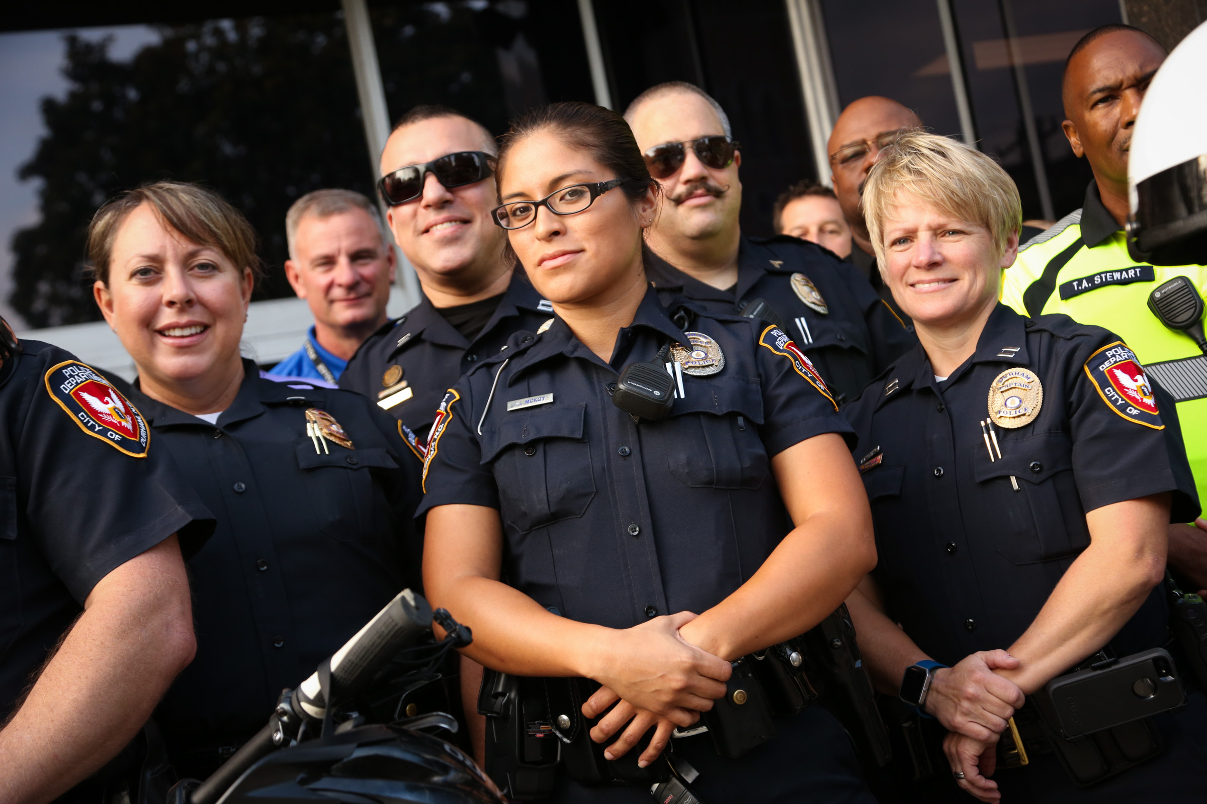 a group of Durham NC police officers
