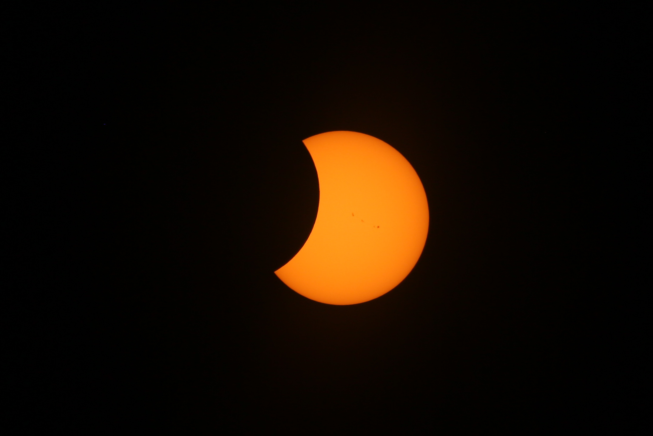 Partial Solar eclipse image in Durham NC 2017