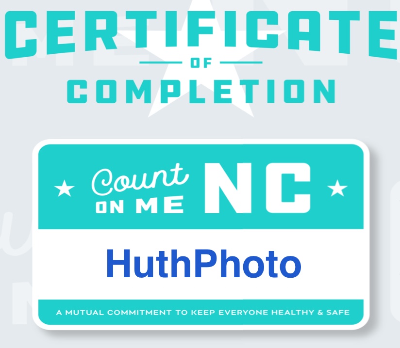 Graphic saying Certificate of Completion' from Count on Me NC for HuthPhoto