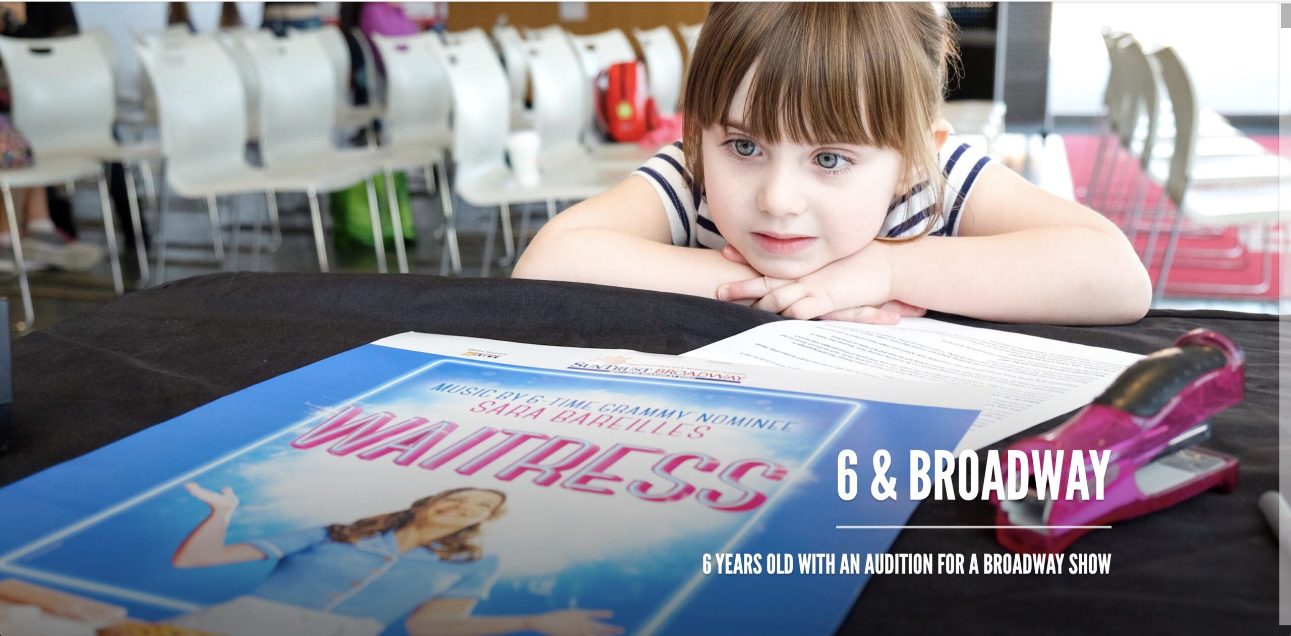 cover of a digital magazine with "6 & Broadway" and a young girl on the cover