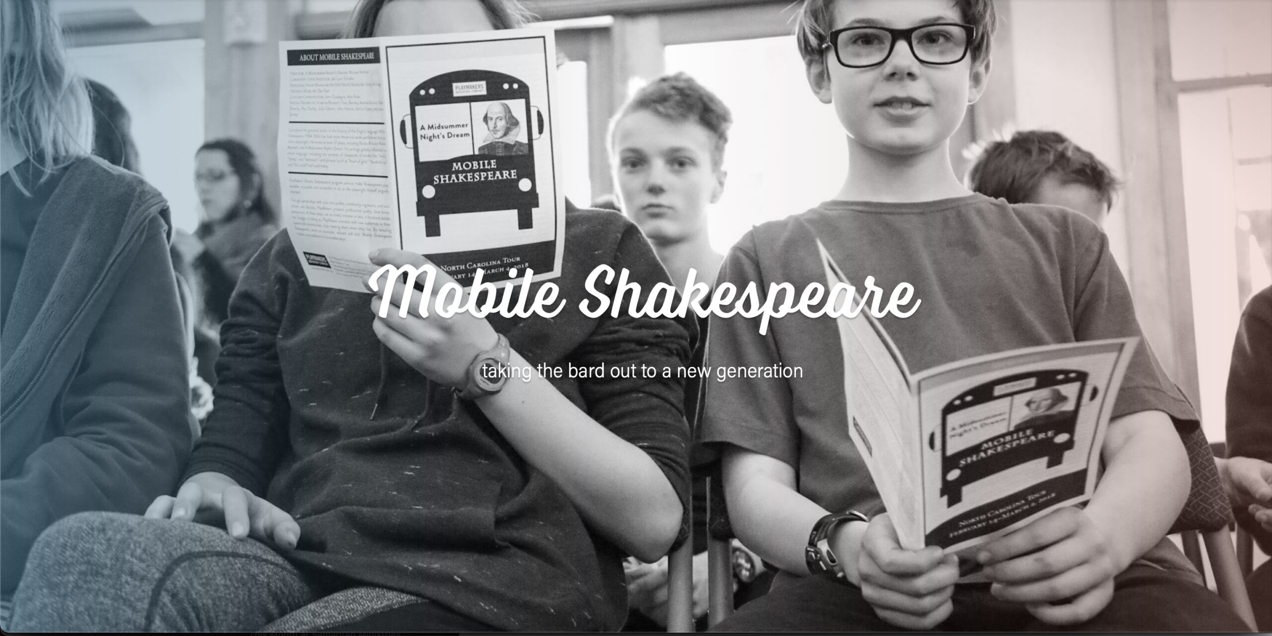 digital magazine cover for "mobile shakespeare: taking the Bard to a new generation"